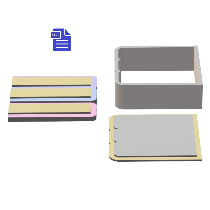 3pc Stack of Books Bath Bomb Mold STL File