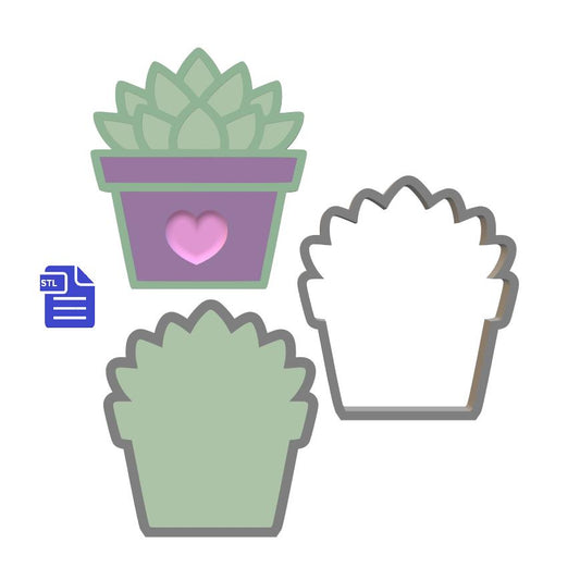 3pc Succulent Bath Bomb Mold STL File