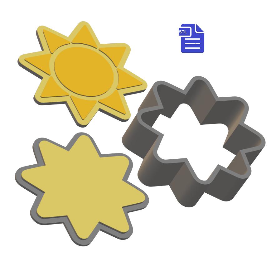 3pc Sun Bath Bomb Mold STL File