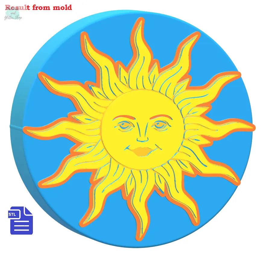 3pc Sun Bath Bomb Mold STL File