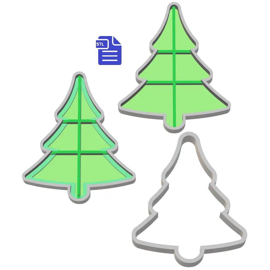 3pc Tree Snap Bar Mold STL File - for 3D printing - FILE ONLY - 3 piece mold for bath bombs and shower steamers snap bars
