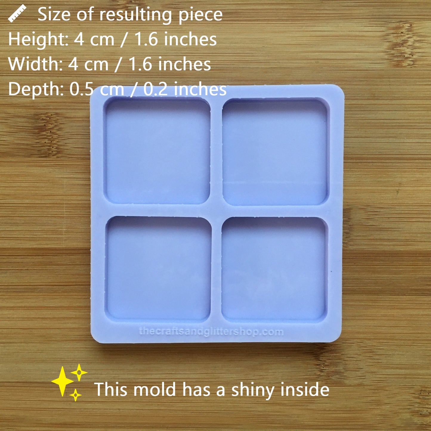 4 cm Square Silicone Mold
