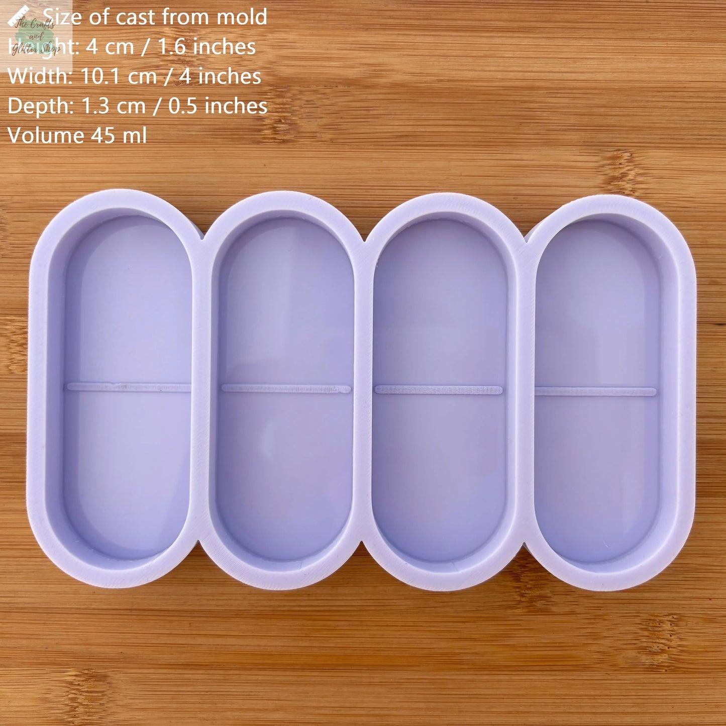 4 inch Capsule Silicone Mold - The Crafts and Glitter Shop