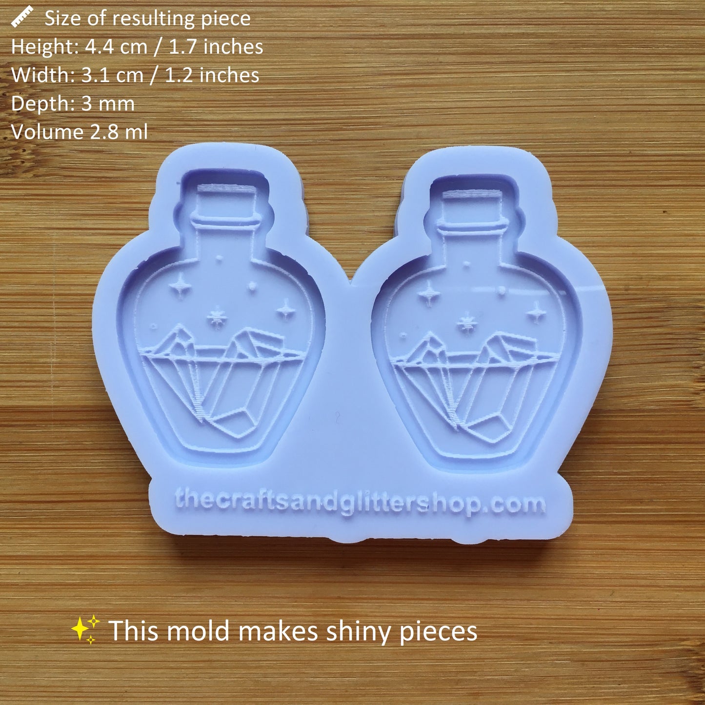 44mm Crystal Jar Silicone Mold