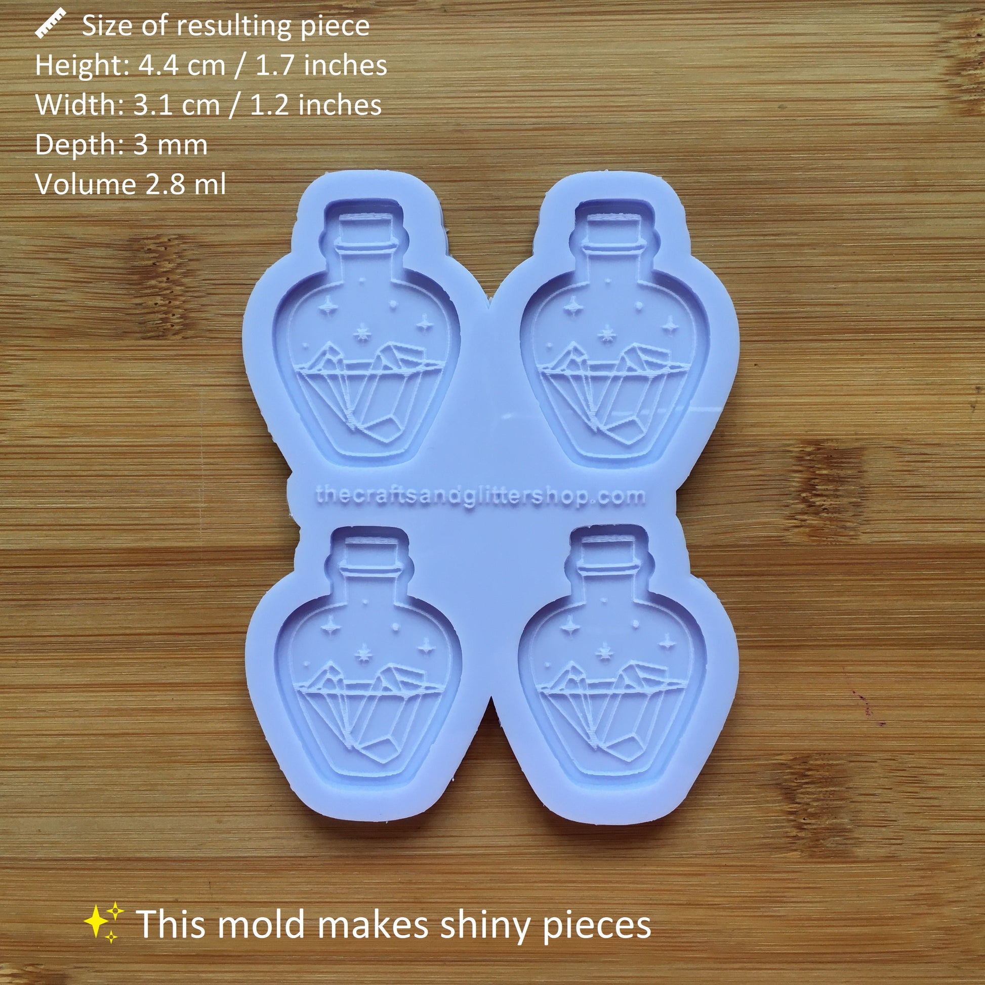 44mm Crystal Jar Silicone Mold