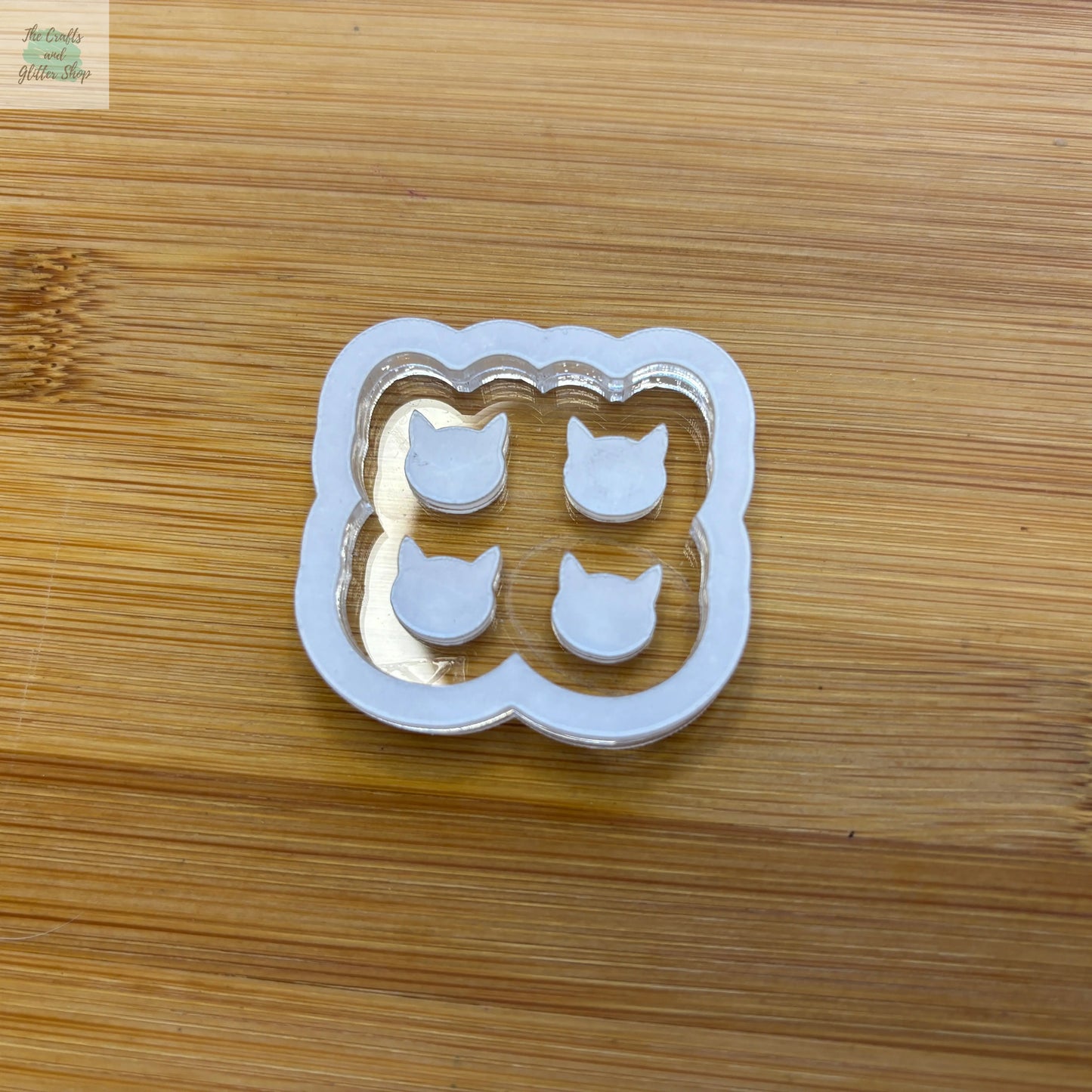 4pc Tiny Cat Head Acrylic Mold Blank