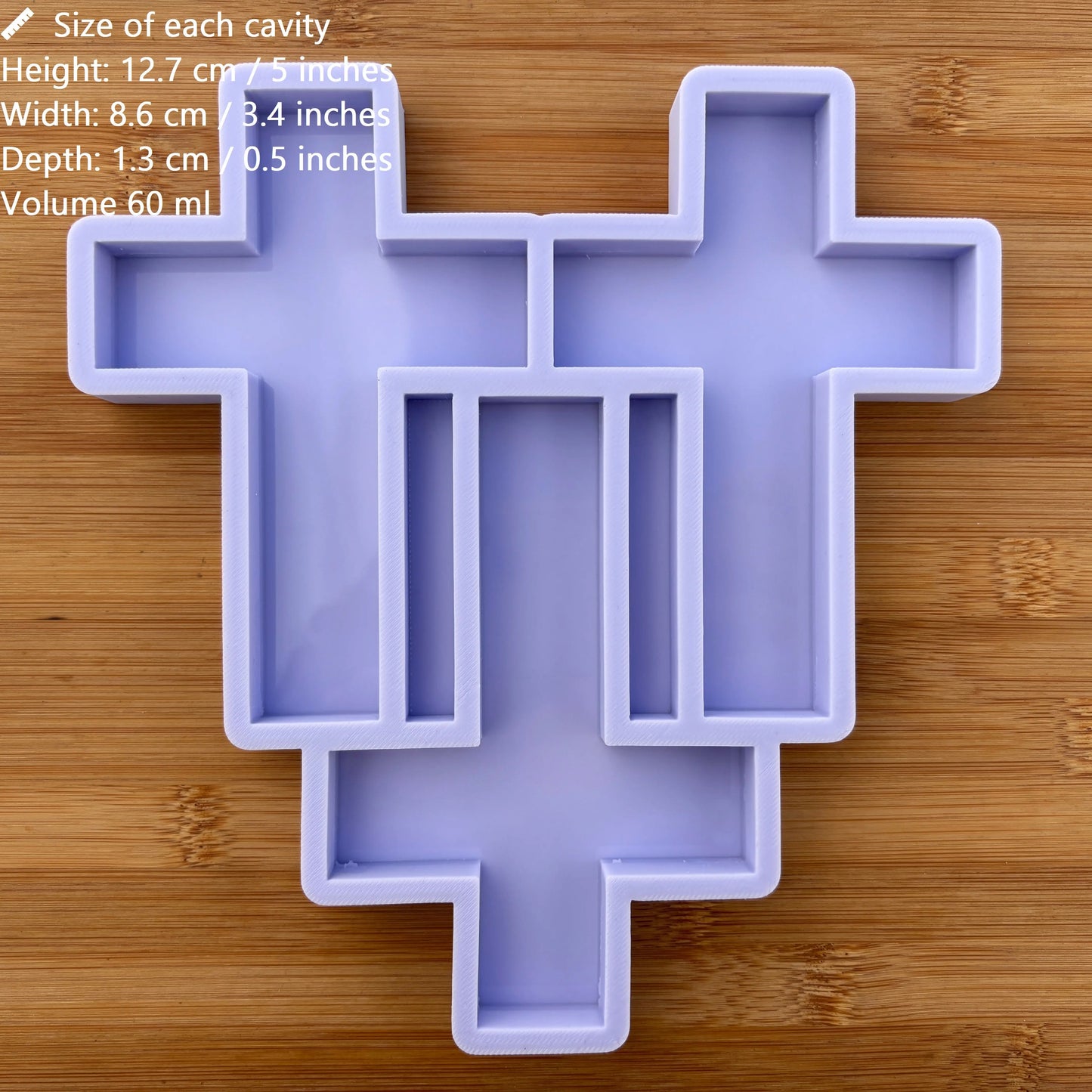 5 inch Cross Silicone Mold - The Crafts and Glitter Shop