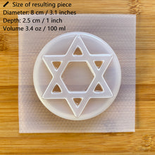 Load image into Gallery viewer, 3.4 oz Star of David Plastic Mold