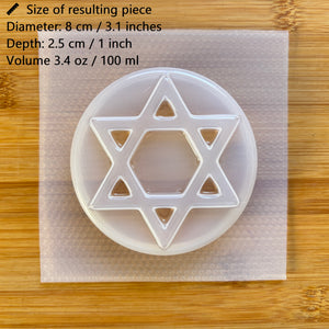 3.4 oz Star of David Plastic Mold