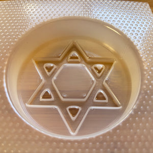 3.4 oz Star of David Plastic Mold