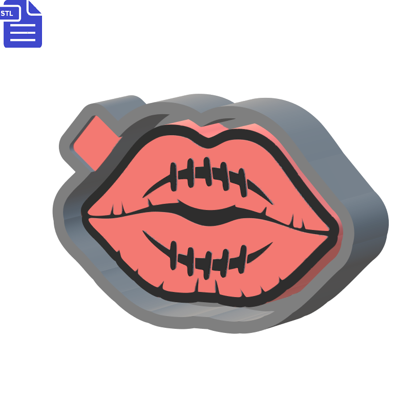 Baseball Lips Silicone Mold Housing STL File