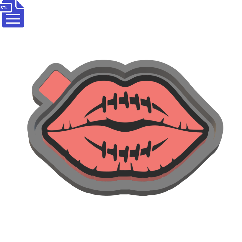 Baseball Lips Silicone Mold Housing STL File