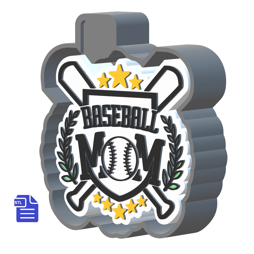 Baseball Mom Silicone Mold Housing STL File