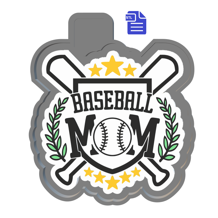 Baseball Mom Silicone Mold Housing STL File