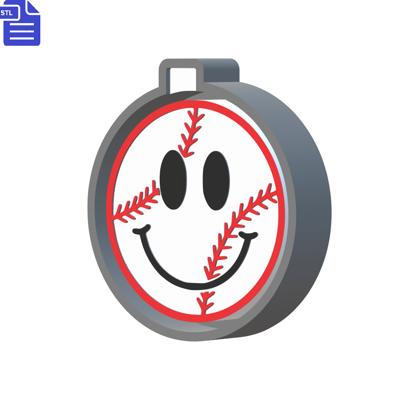 Baseball Smiley Silicone Mold Housing STL File