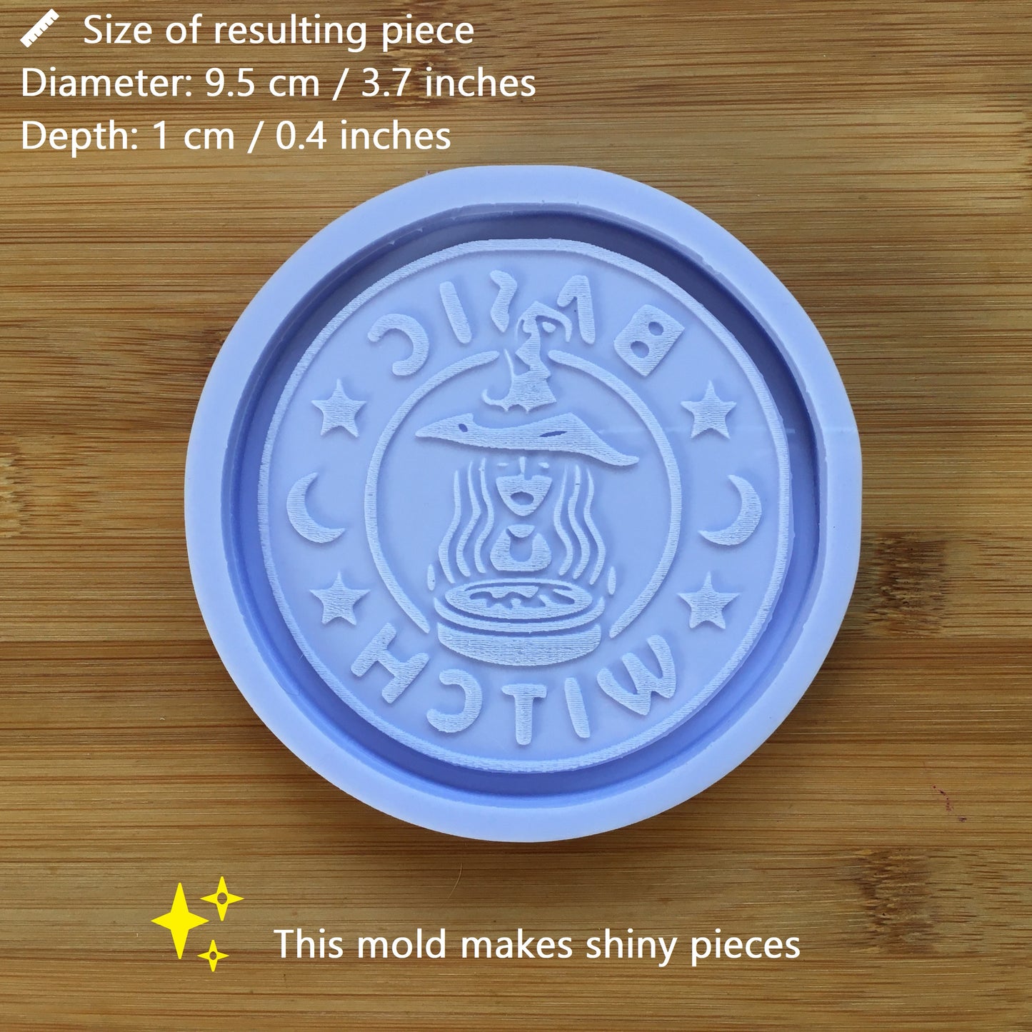 Basic Witch Coaster Shaker Silicone Mold