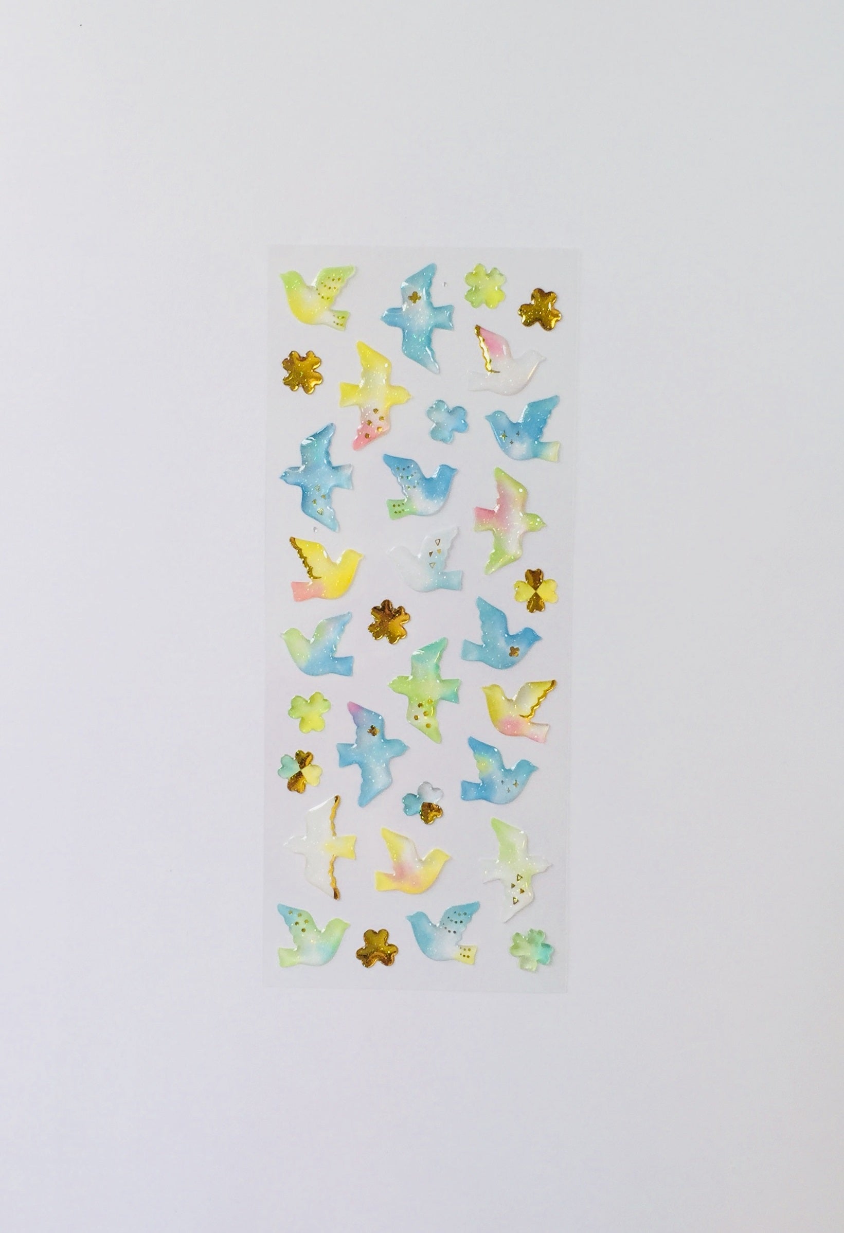 Bird Silhouette Crystal Stickers