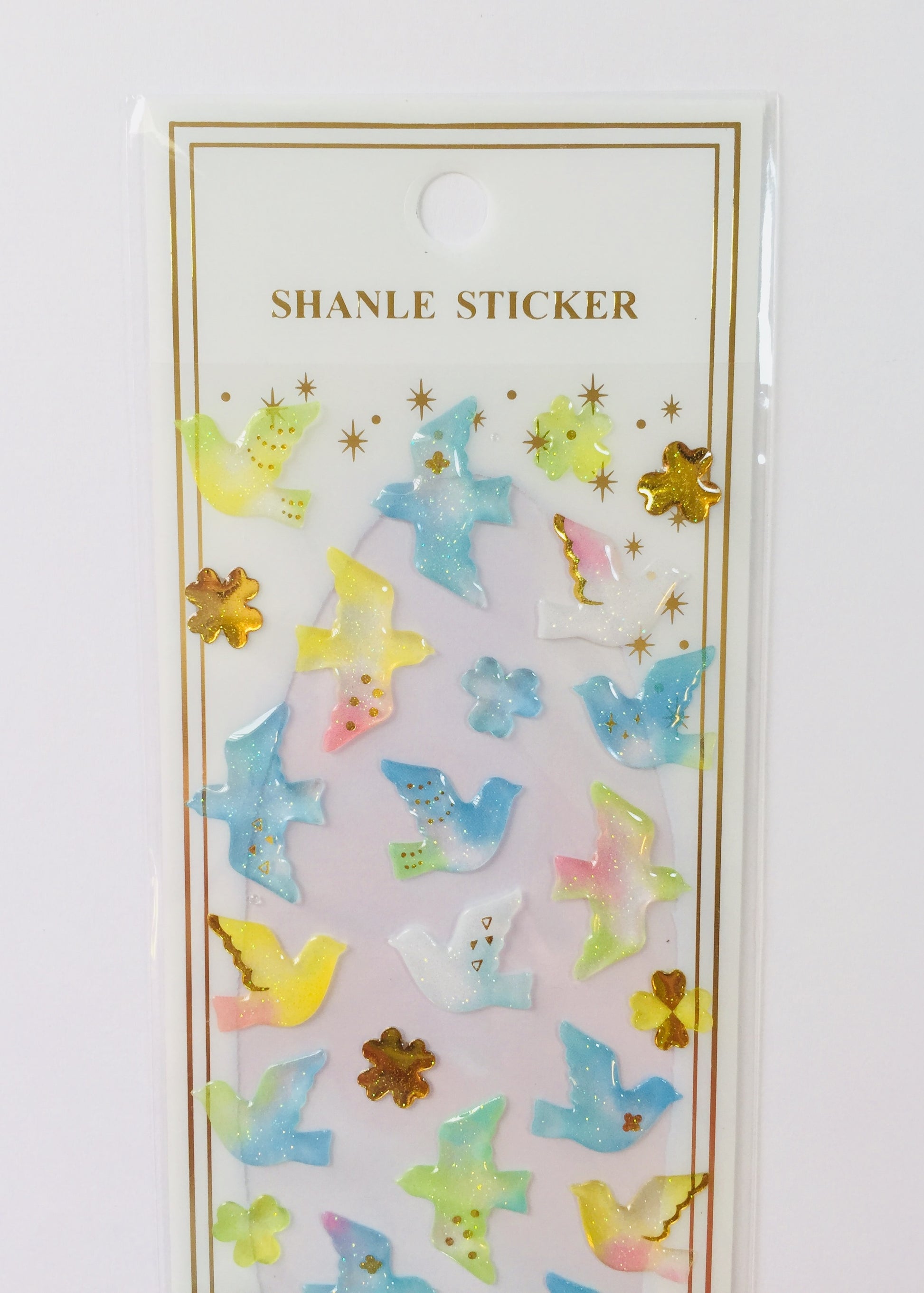 Bird Silhouette Crystal Stickers