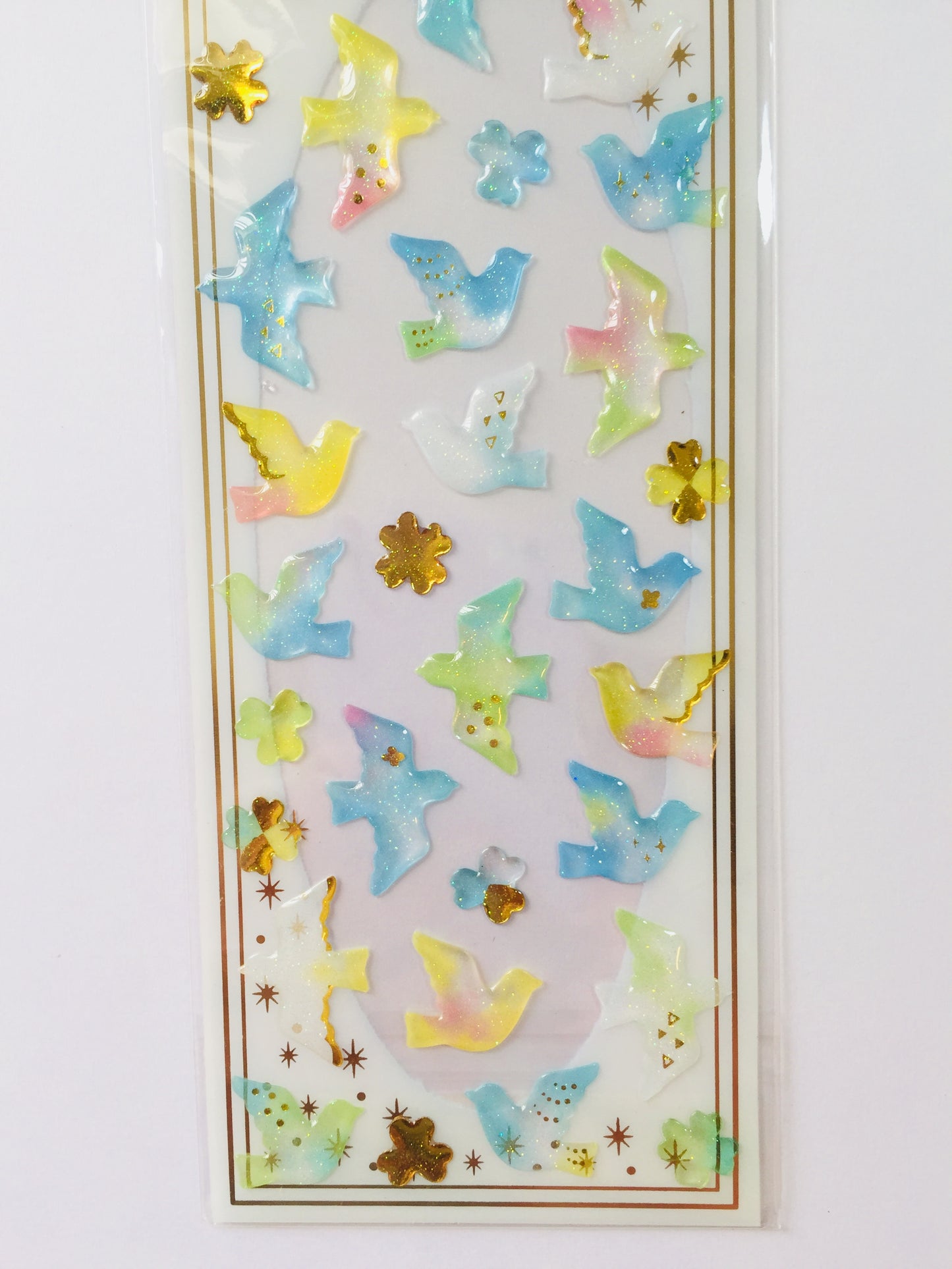 Bird Silhouette Crystal Stickers
