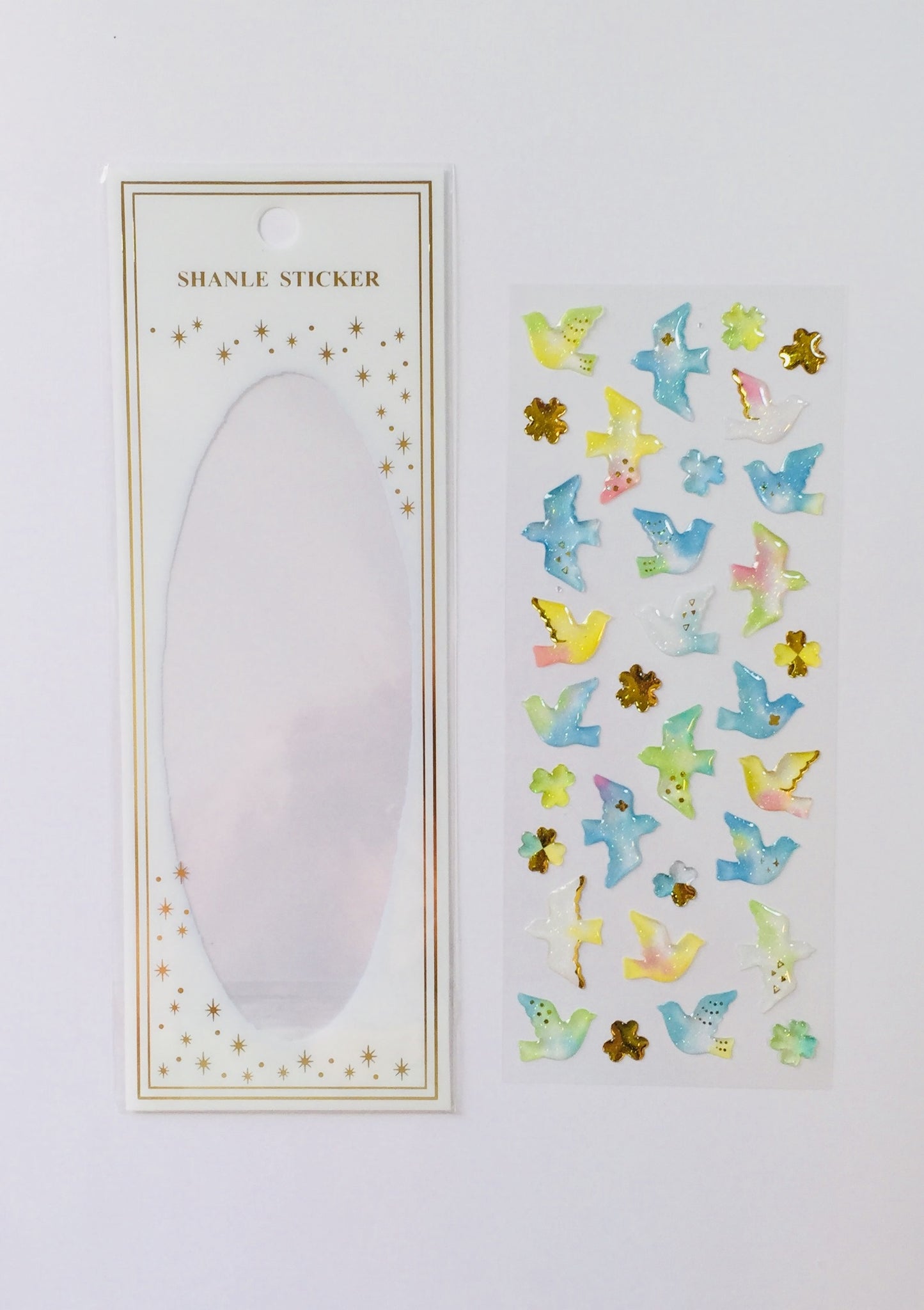 Bird Silhouette Crystal Stickers