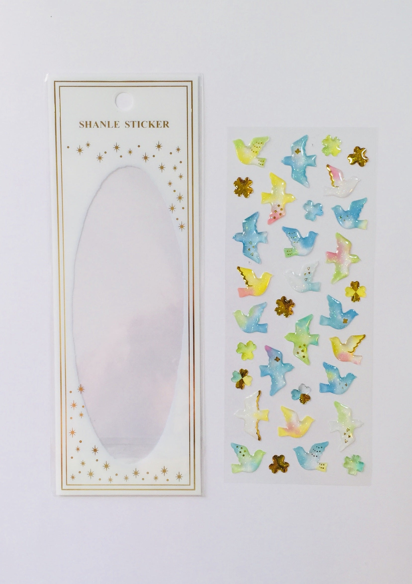 Bird Silhouette Crystal Stickers