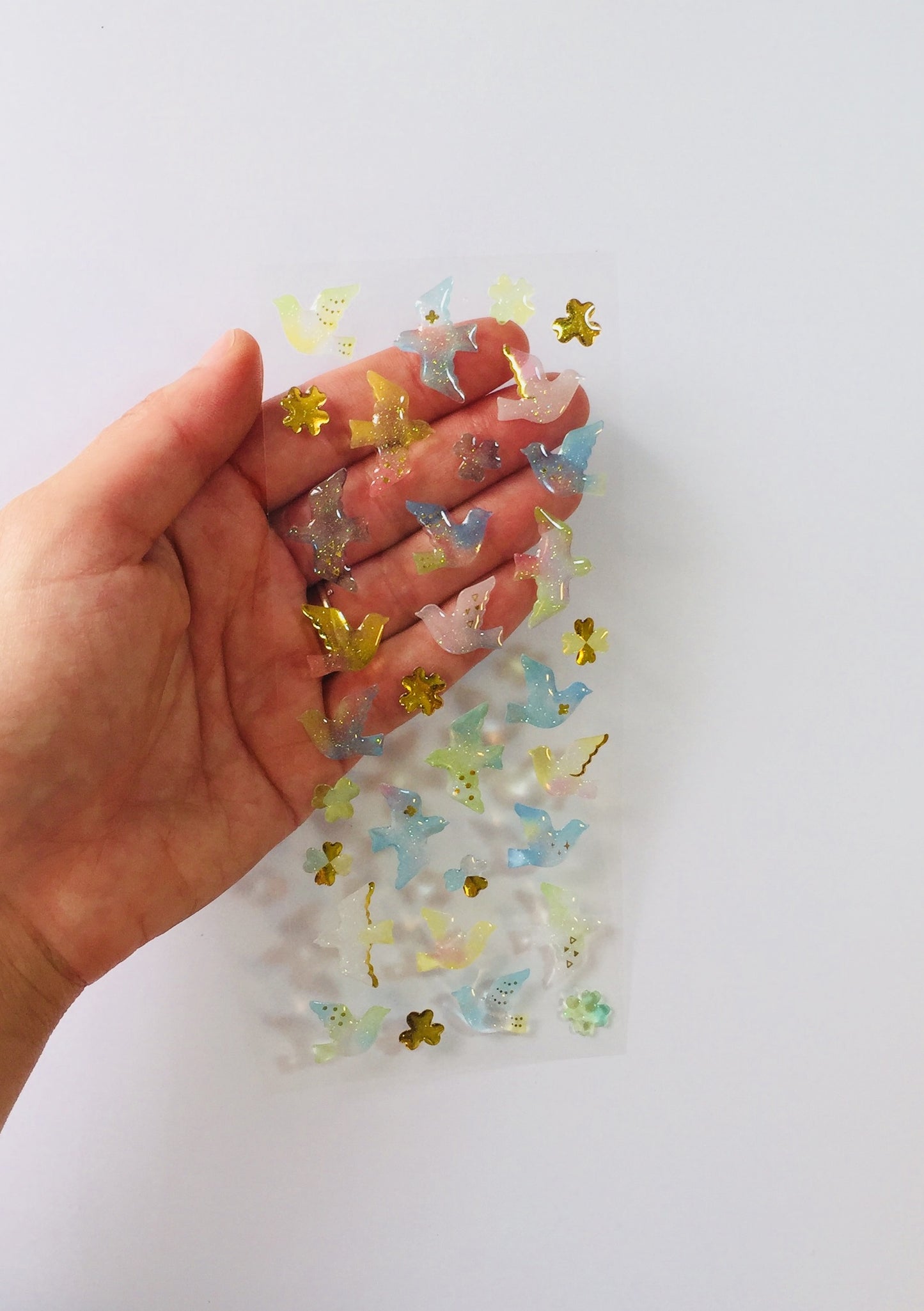 Bird Silhouette Crystal Stickers