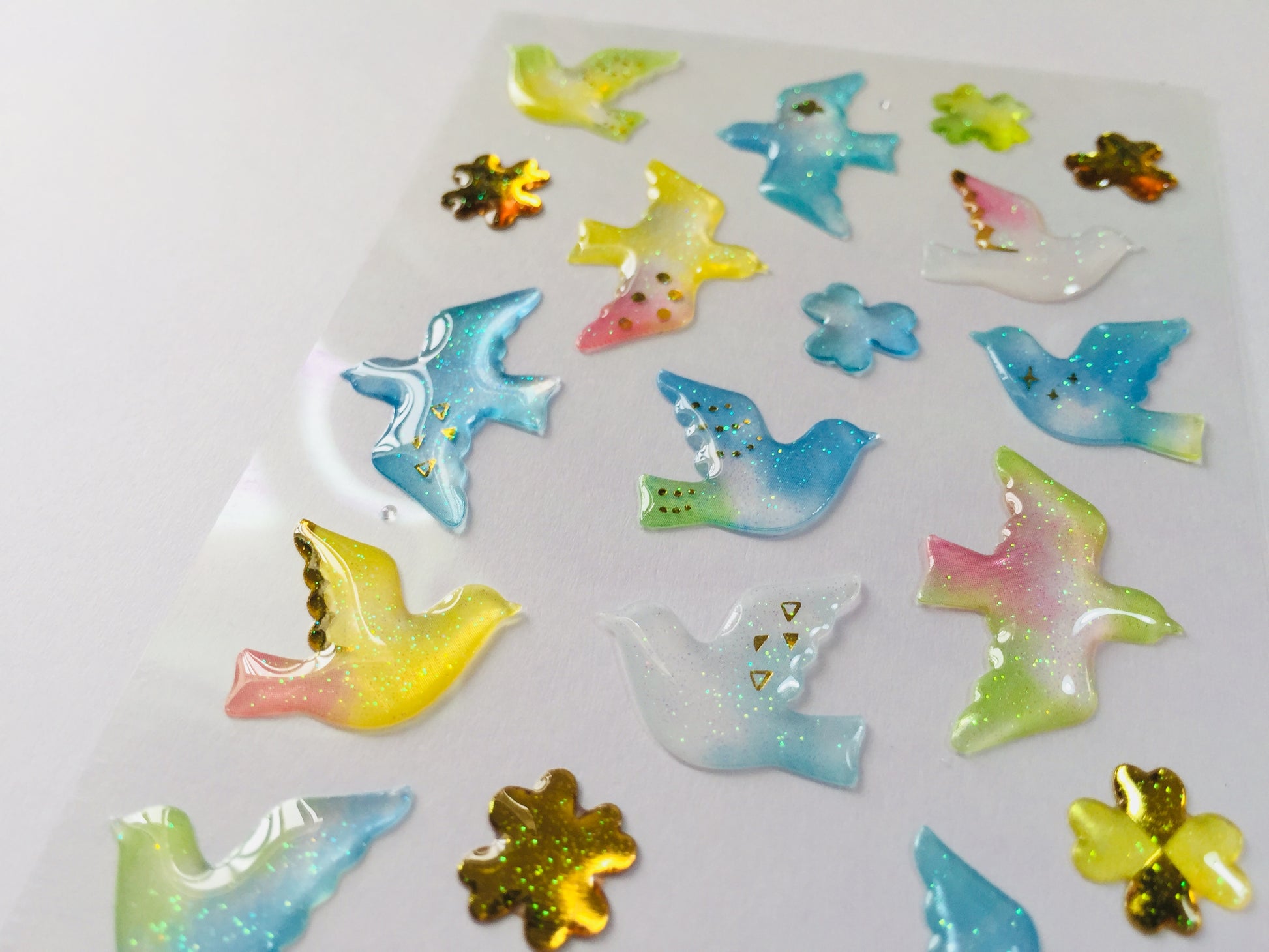 Bird Silhouette Crystal Stickers
