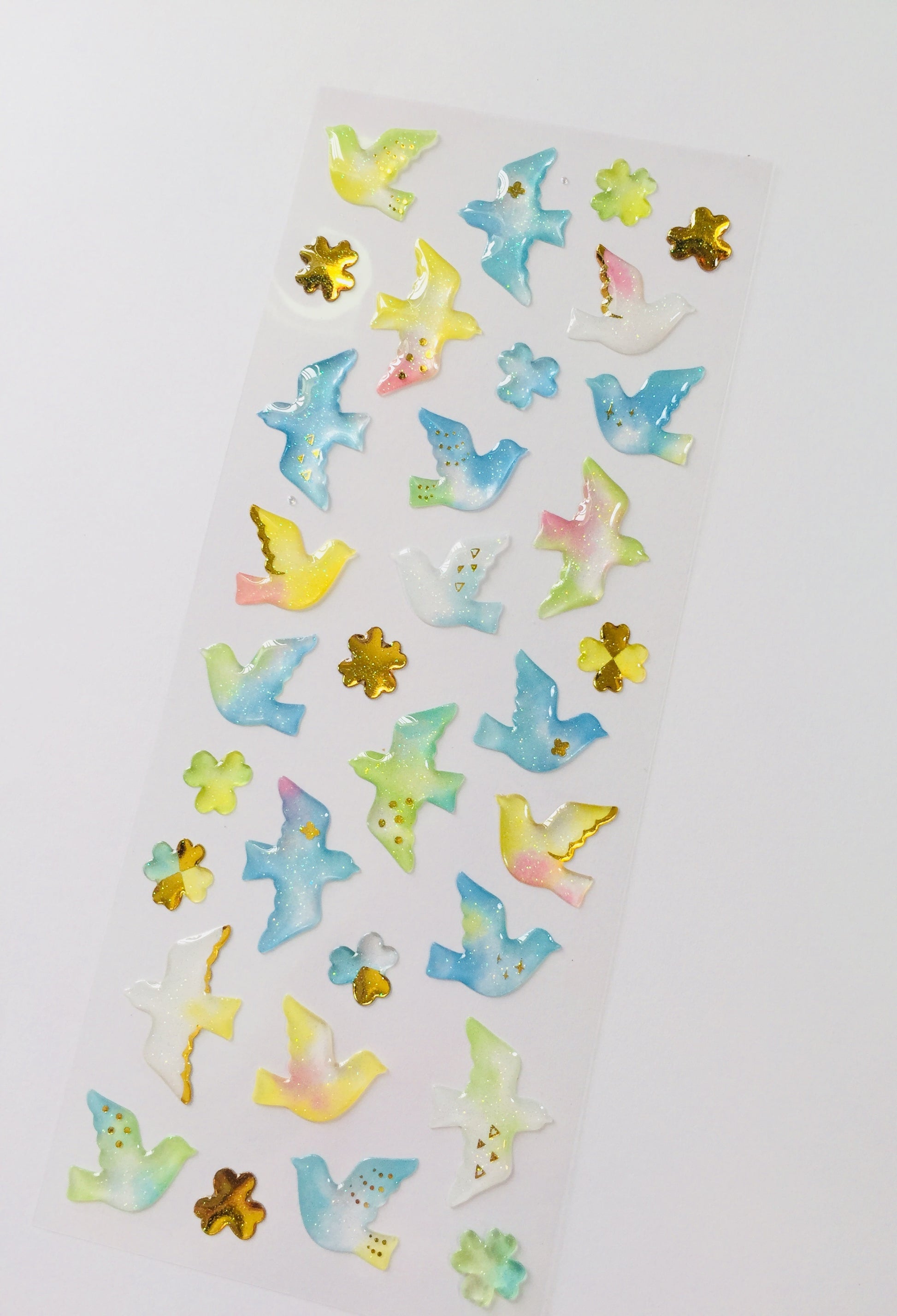 Bird Silhouette Crystal Stickers