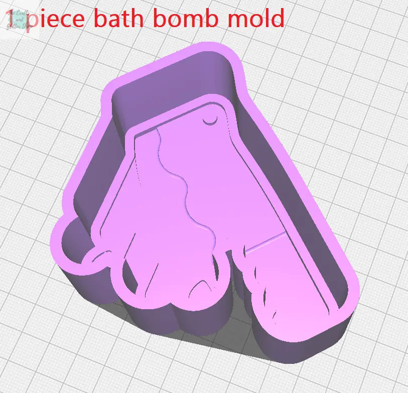 Bloody Cleaver Bath Bomb Mold STL File - The Crafts and Glitter Shop