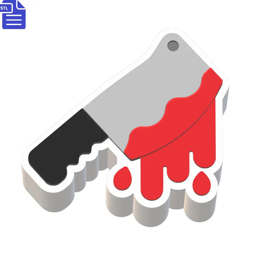 Bloody Cleaver Bath Bomb Mold STL File