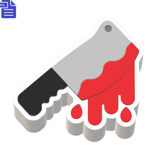 Bloody Cleaver Bath Bomb Mold STL File
