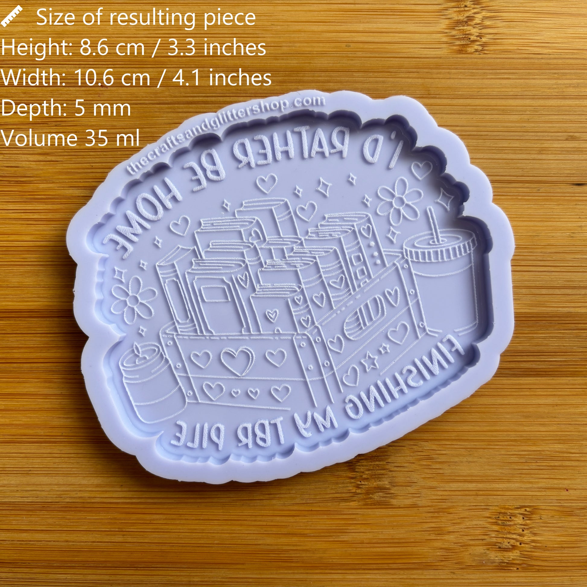 Bookish TBR Pile Silicone Mold