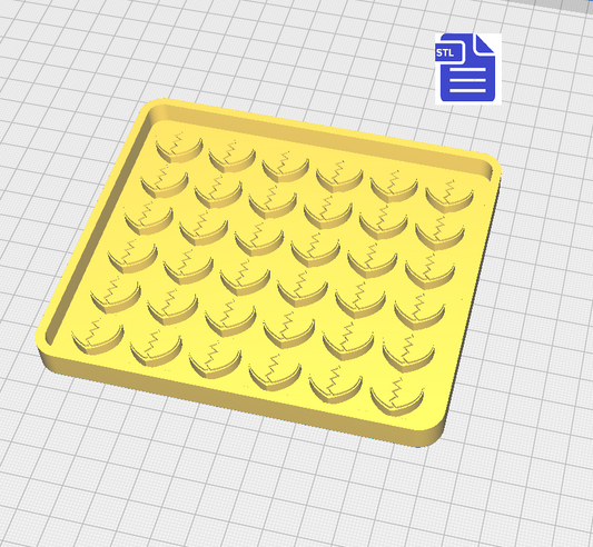 Broken Heart Palette Silicone Mold Housing STL File