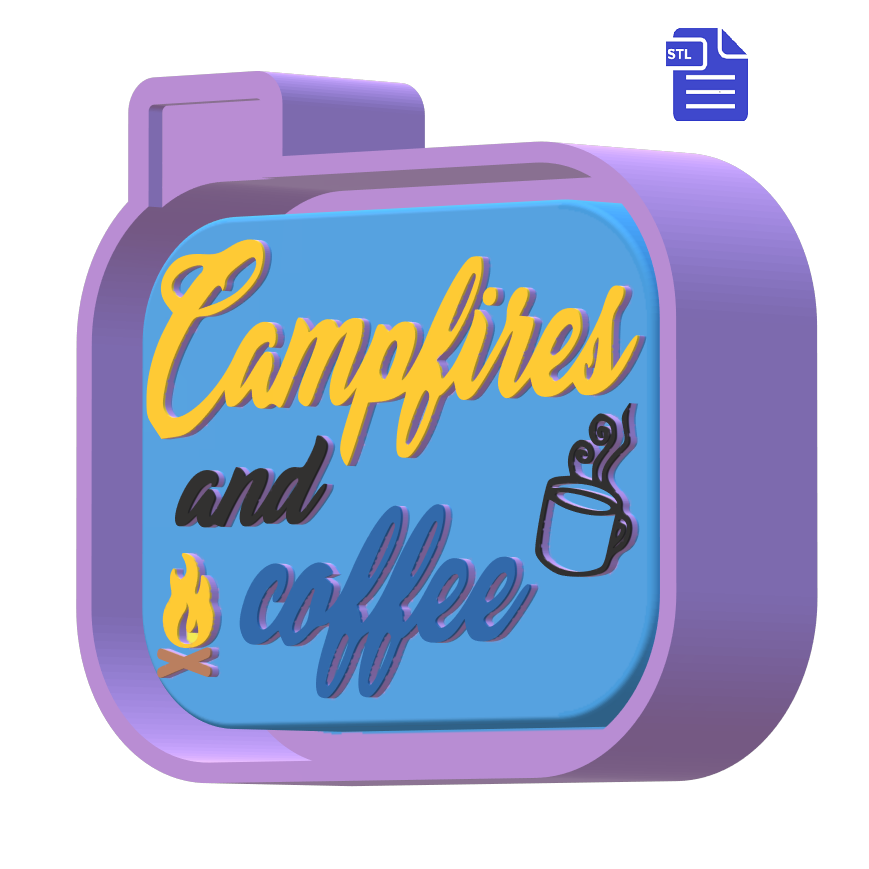Campfires & Coffee Silicone Mold Housing STL File