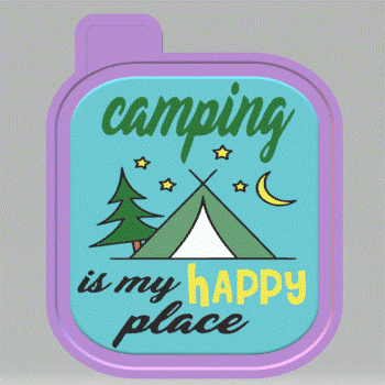 Camping Happy Place Silicone Mold Housing STL File