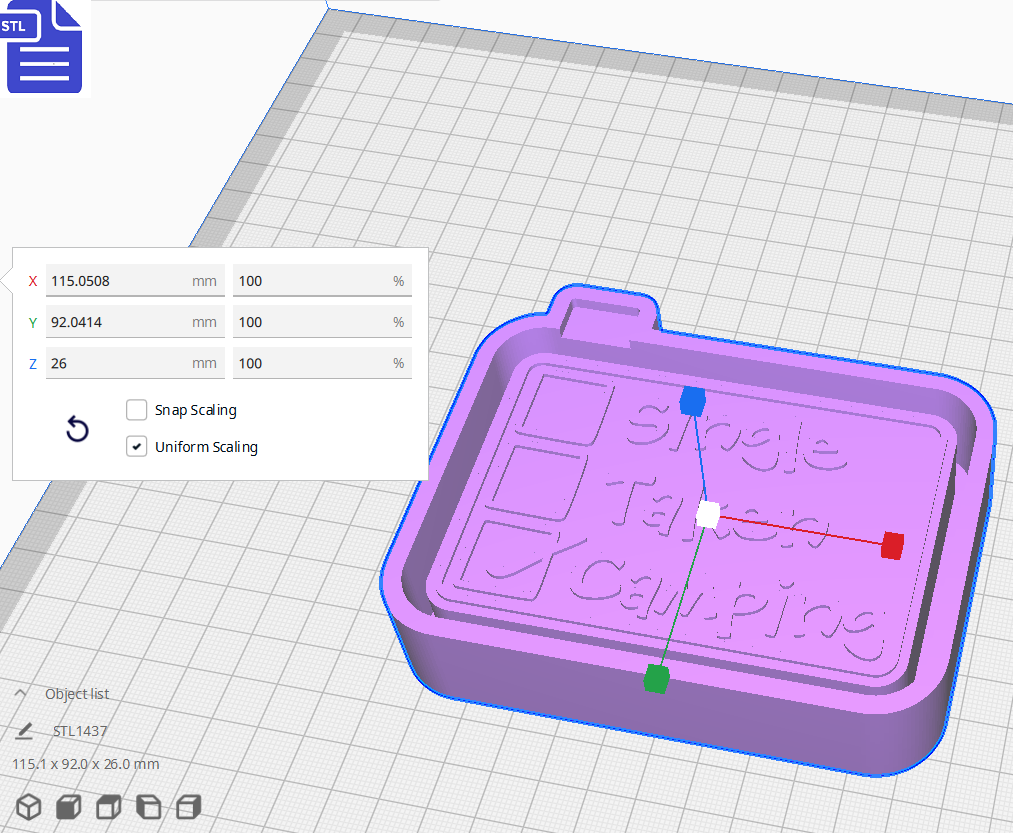 Camping Silicone Mold Housing STL File