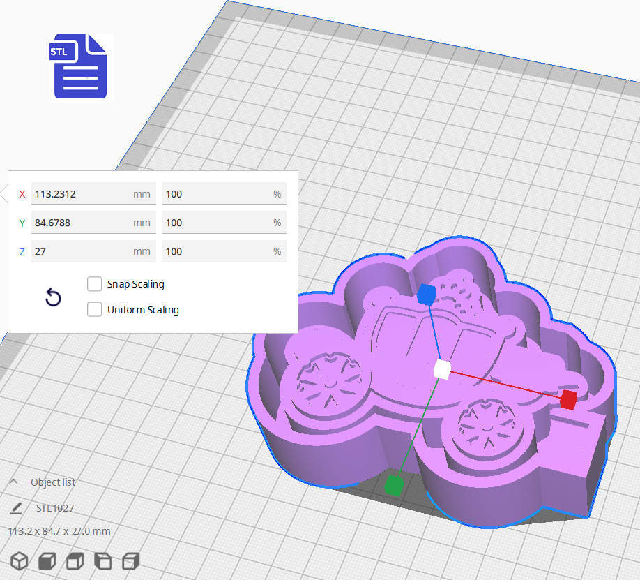 Carriage Silicone Mold Housing STL File