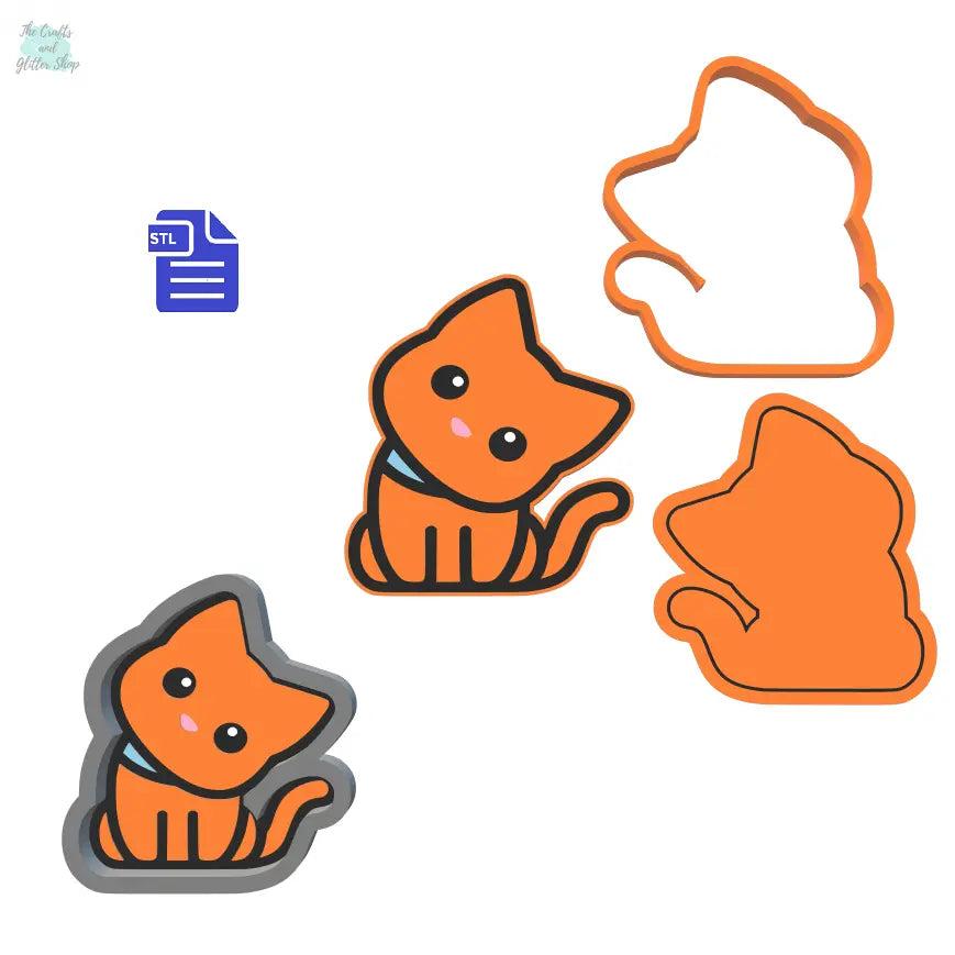 Cat Bath Bomb Mold STL File