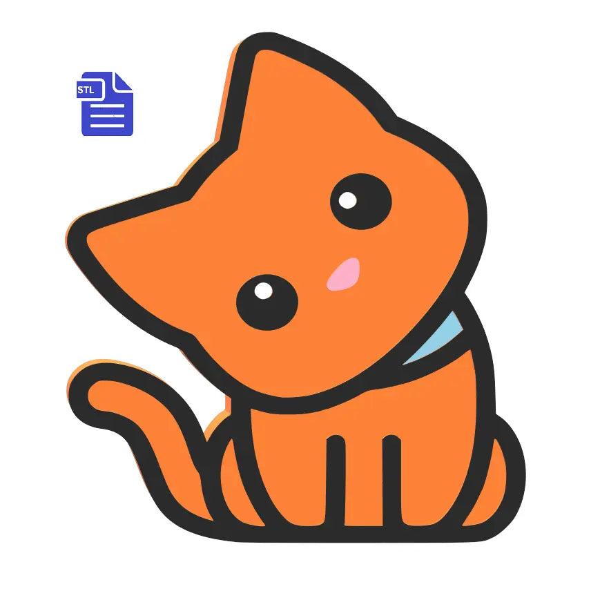 Cat Bath Bomb Mold STL File