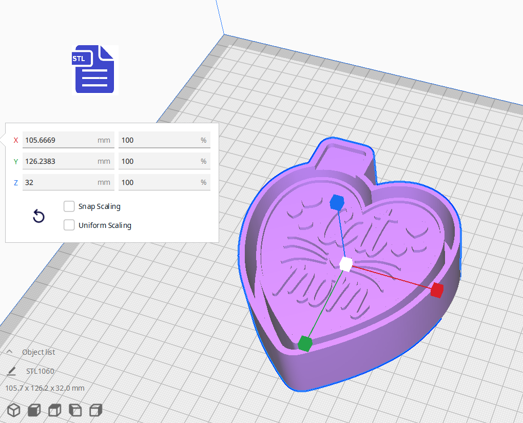 Cat Mom Heart Silicone Mold Housing STL File