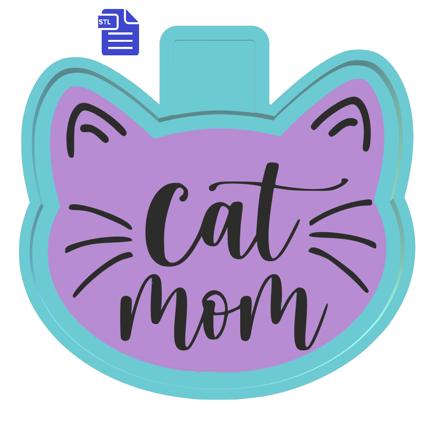 Cat Mom Silicone Mold Housing STL File