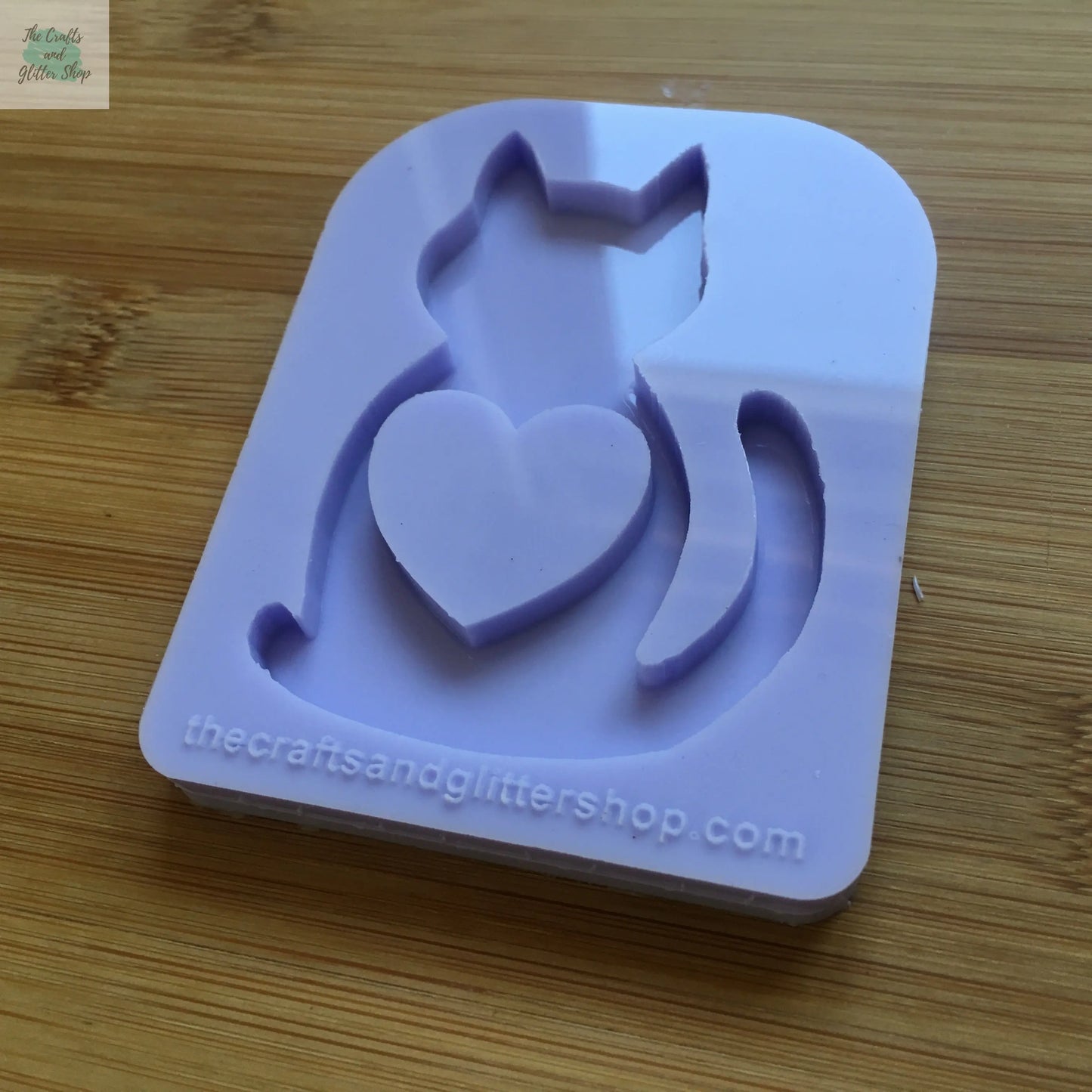 Cat Silhouette with hollow heart Silicone Mold