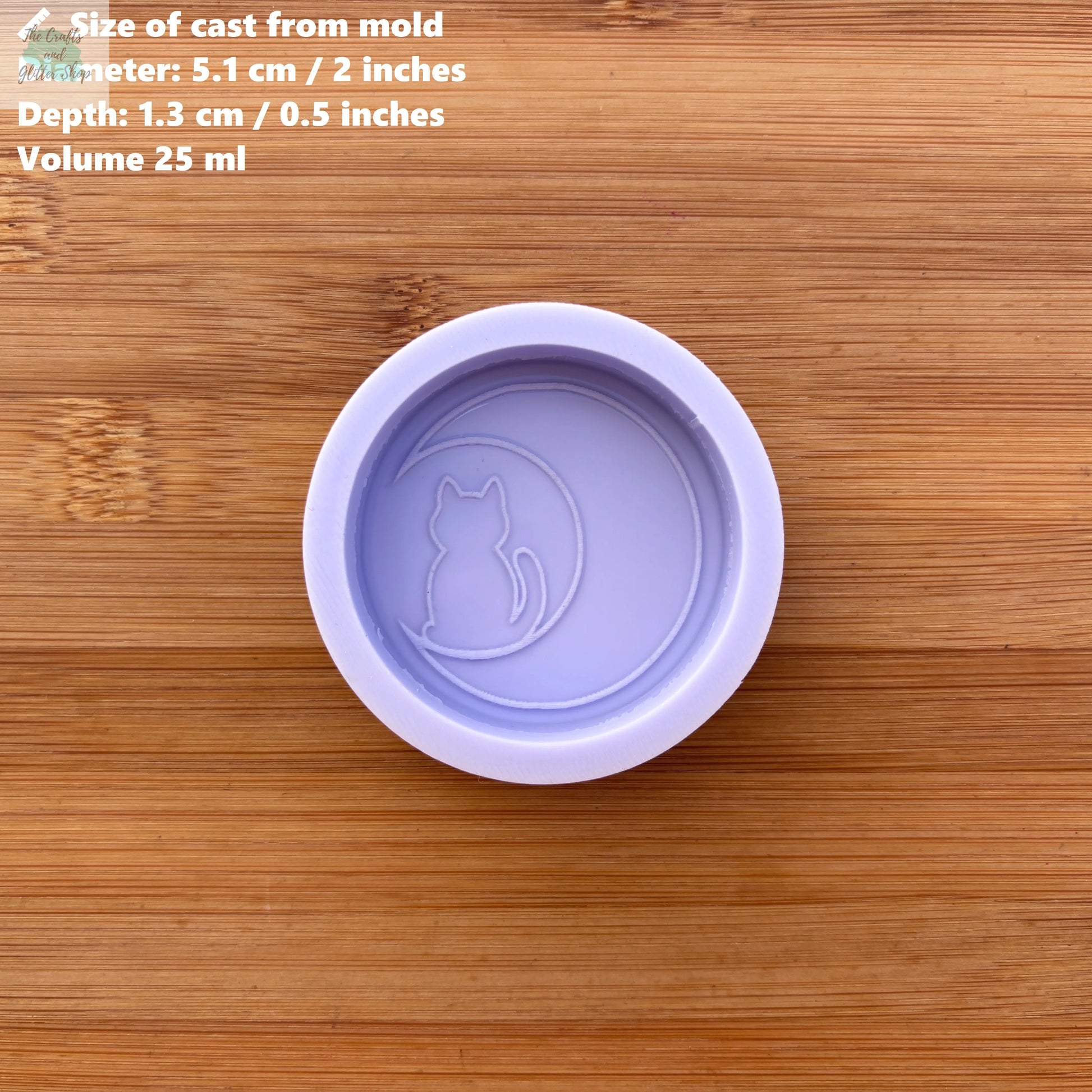 Cat on Crescent Moon Silicone Mold