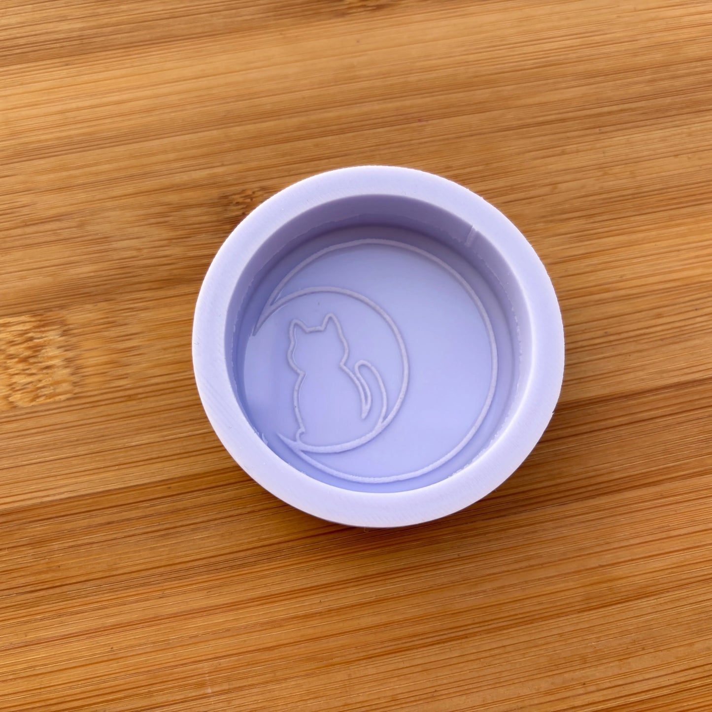 Cat on Crescent Moon Silicone Mold