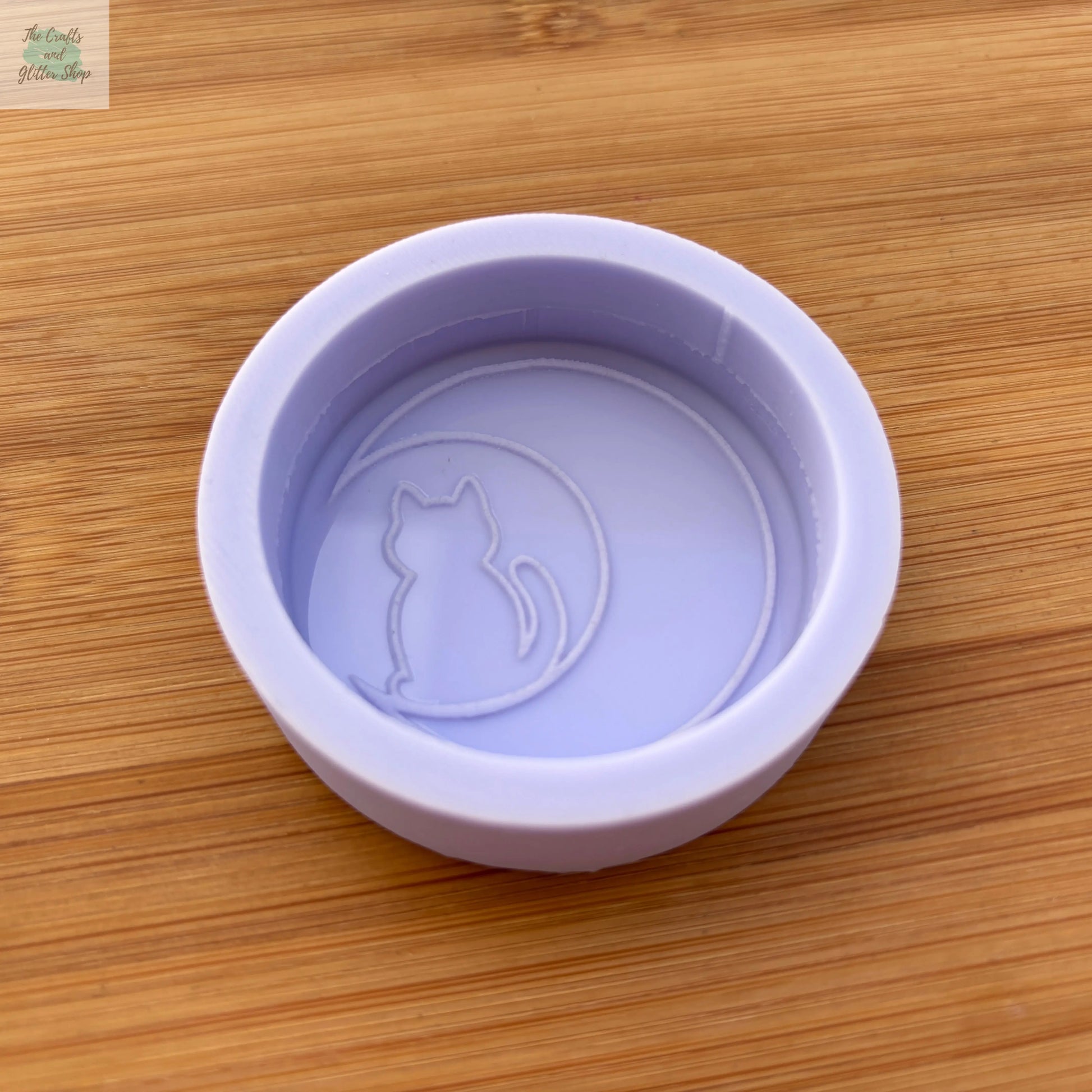 Cat on Crescent Moon Silicone Mold