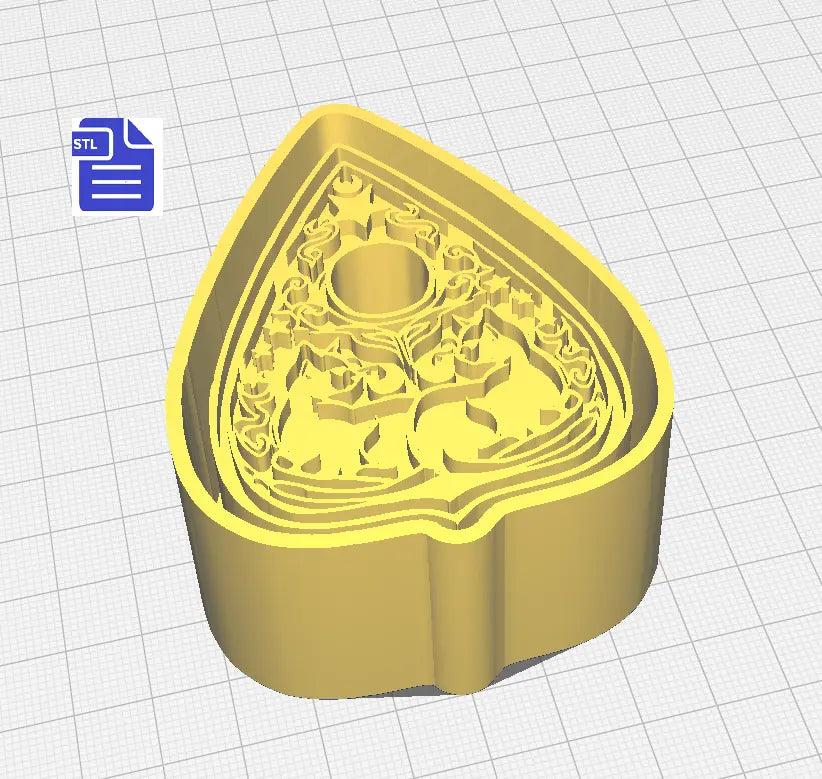 Cats Planchette Silicone Mold Housing STL File