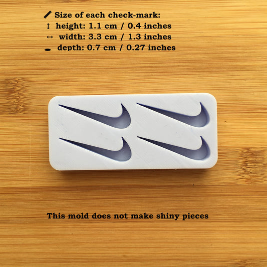 Check Mark Silicone Mold, made with Food Safe Silicone suitable for both food and craft projects