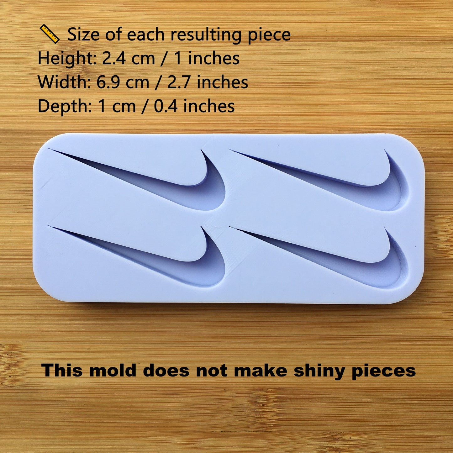 Check Mark Silicone Mold, made with Food Safe Silicone suitable for both food and craft projects