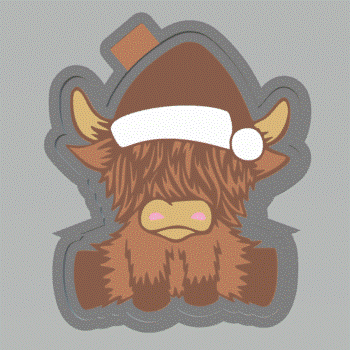 Christmas Cow Silicone Mold Housing STL File