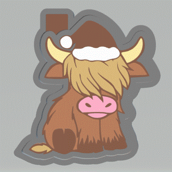 Christmas Cow Silicone Mold Housing STL File